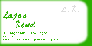 lajos kind business card